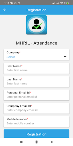 MHRIL Attendance Screen 2