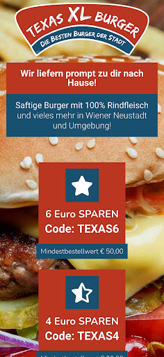 Android application Texas XL Burger screenshort
