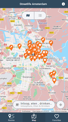Android application Streetlife Amsterdam screenshort