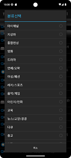 Korea TV Guide Screen 2