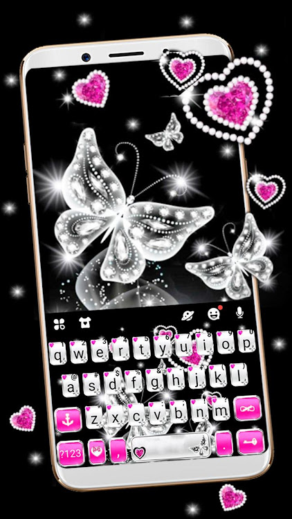 Diamond Butterfly Hearts Keybo - 8.3.0_0202 - (Android)