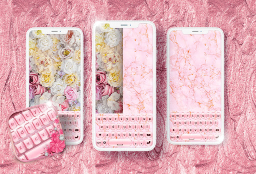 Rose Gold Keyboard Theme Screen 2