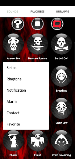 Scary Sounds and Ringtones Screen 2