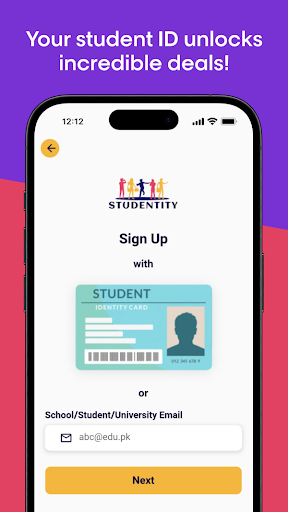 Studentity : Student Discounts Screen 2