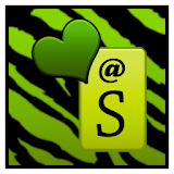KB SKIN - Green Zebra Hearts icon