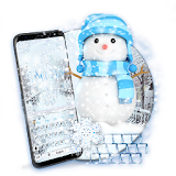 Snowflakes❄️Exquisite Snow Blue Ice Keyboard Theme icon