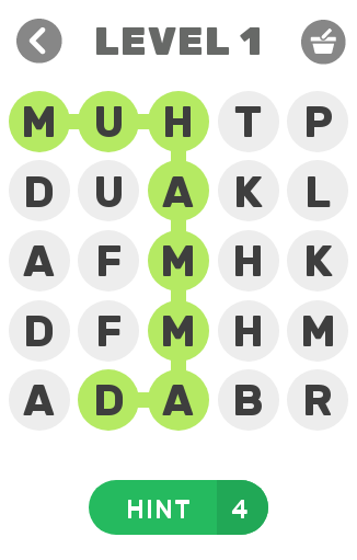 Nama Nabi-Islamic Word Puzzle Screen 2
