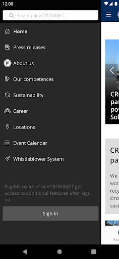 oneCRONIMET Screen 2