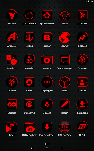 Flat Black and Red Icon Pack Free