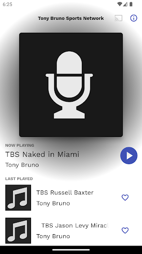 Android application Tony Bruno Sports Network screenshort