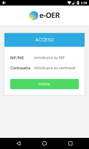 e-OER Control de Tiempos Screen 3