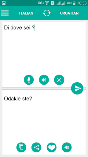 Croatian Italian Translator Screen 2
