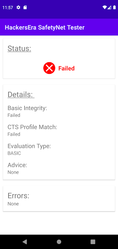 HackersEra SafetyNet Tester Screen 3