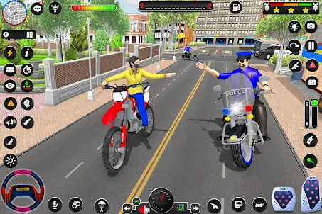 ポリスバイクゲームバイクスタント3D