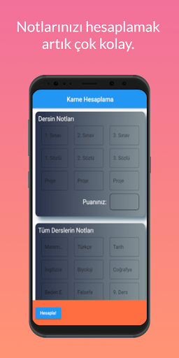 Android application Karne Hesaplama Aracı screenshort