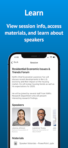 NMEA Conference App Screen 2