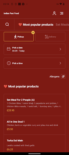 Indian Fast Food Screenshot