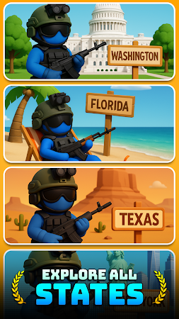 Game screenshot Fight For America: 国家間戦争 apk download