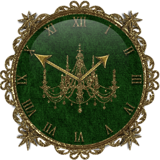 Green Gold Chandelier Clock Wi 1.1 Icon