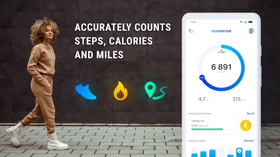 Pedometer Pacer - Step Counter & Calorie Counter Screenshot