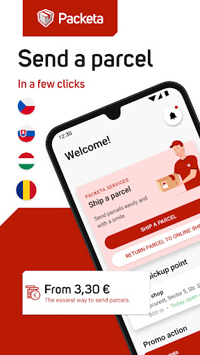 Android application Packeta screenshort