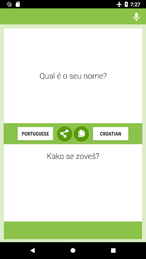 Android application Portuguese-Croatian Translator screenshort