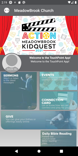 Android application MeadowBrook Church screenshort