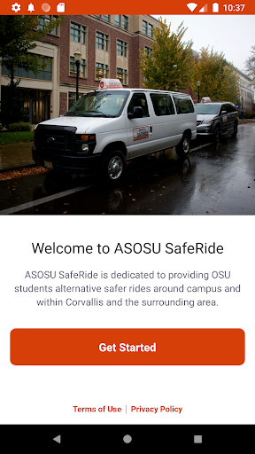 Android application ASOSU SafeRide screenshort