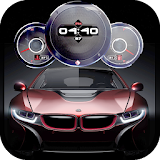 Speedometer Cars Clock Live Wallpaper icon