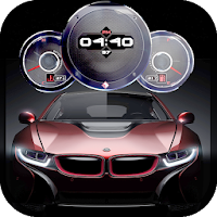 Speedometer Cars Clock Live Wallpaper