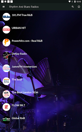Android application Rhythm And Blues Radios Live screenshort