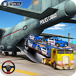 Police Car Transporter Plane: Car Driving Games Apk