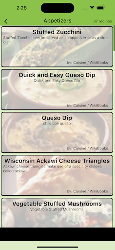 Cuisine Screen 3
