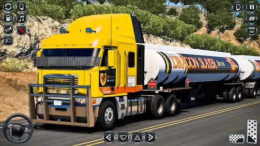 Lái xe tải chở dầu của Mỹ 3d