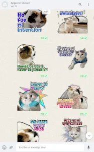 Stickers de Gatos con Frases