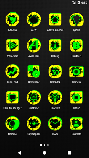 Cracked Yellow Green Icon Pack Screen 2