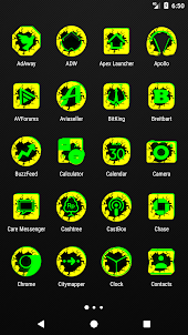 Cracked Yellow Green Icon Pack