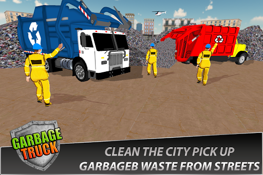 Garbage Trash Dump Truck Driving