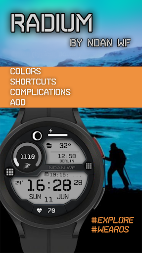 Android application Radium Watchface by NDAN screenshort