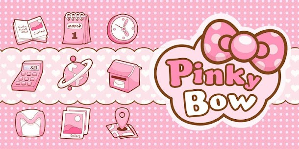 Pinky Bow GO Launcher Theme For PC installation