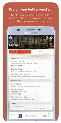 Android application Rarify Recommendations screenshort