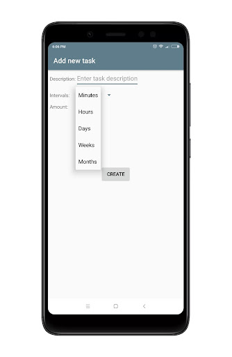 Android application InTime! - periodic tasks screenshort