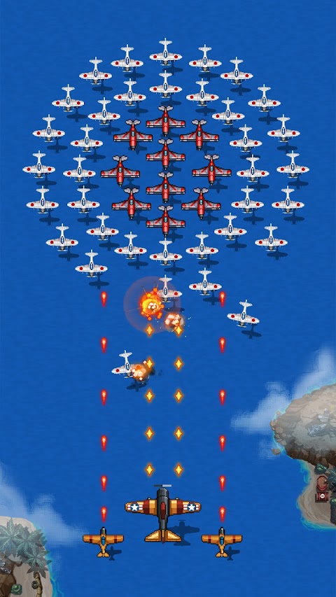 1945空軍：飛行機シューティングゲームのおすすめ画像1