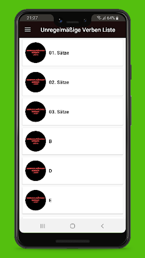 Unregelmäßige Verben Liste mit