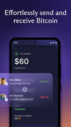 Screenshot of Proton Wallet: Secure Bitcoin