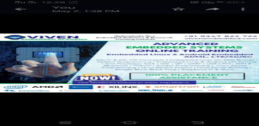 Android application VIVEN EMBEDDED ACADEMY screenshort