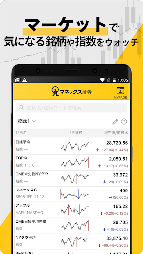 マネックス証券アプリ　～マーケットのチェックや取引を快適に～ Screen 3