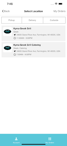 Kyma Greek Grill Screen 3