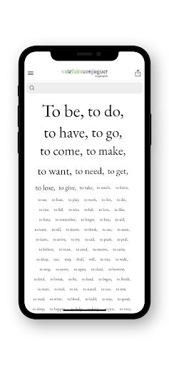 Android application English Conjugation screenshort
