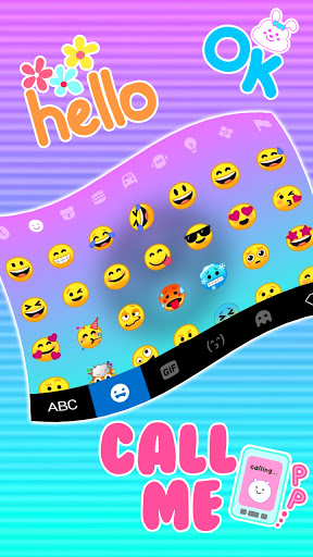 Neon Sad Emoji Theme Screen 3